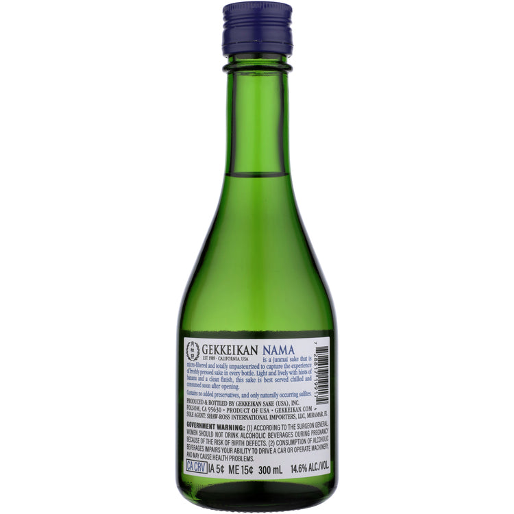 Gekkeikan Junmai Nama Sake - 300ML - Back