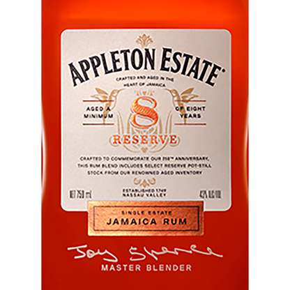 Appleton Estate Aged Rum Reserve 8 Yr 86 - 750ML - Front Label