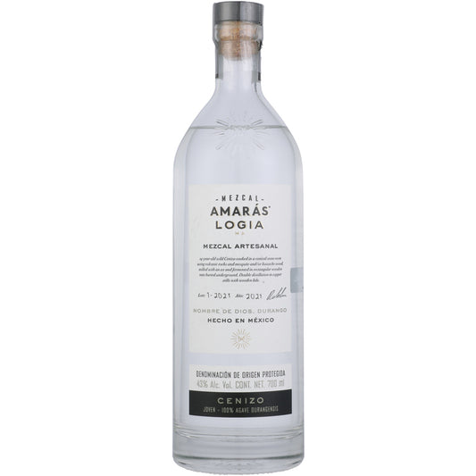 Amaras Mezcal Joven Logia Ma Artesanal A3 Cenizo 92 - 700ML - Front