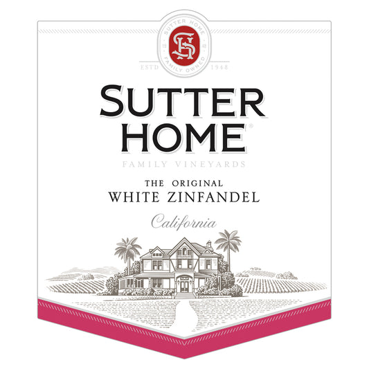 Sutter Home White Zinfandel California - 750ML - Front Label