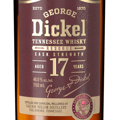 George Dickel Tennessee Whiskey Reserve Cask Strength 17 Yr 92 - 750ML