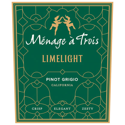 Menage A Trois Pinot Grigio Limelight California - 750ML - Front Label