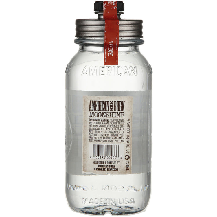 American Born Moonshine White Lightning Original 103 - 750ML - Back