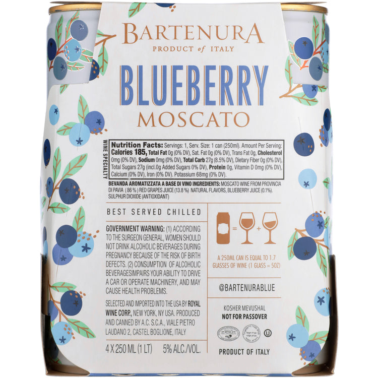 Bartenura Blueberry Moscato Flavored Wine - 250ML