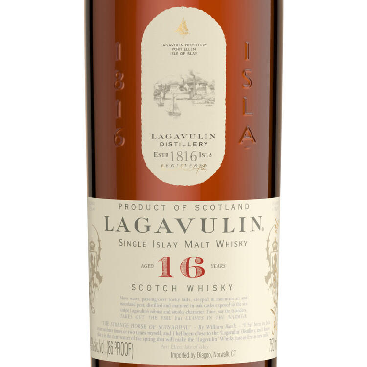 Lagavulin Single Malt Scotch 16 Yr 86 - 750ML - Front Label