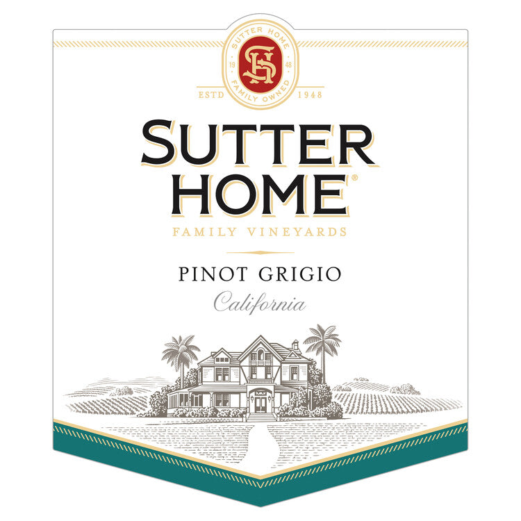 Sutter Home Pinot Grigio California - 750ML - Front Label