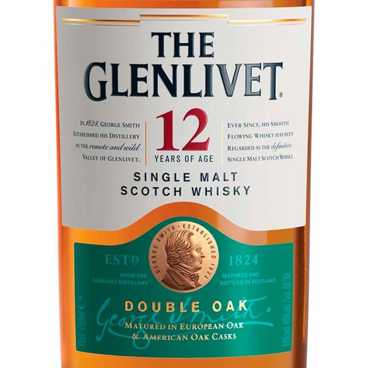 The Glenlivet Single Malt Scotch 12 Yr 80 With Carton - 750ML - Front Label
