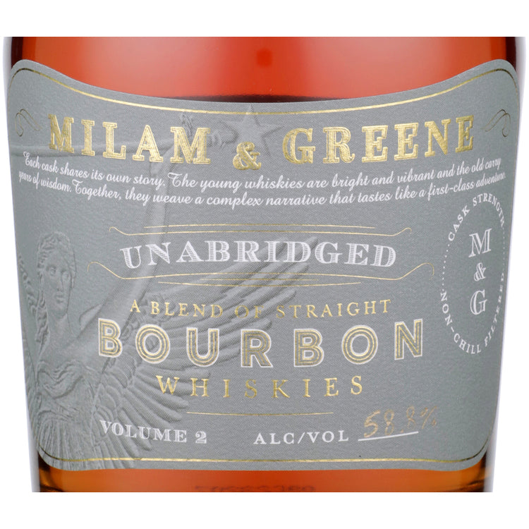 Milam & Greene Blended Bourbon Unabridged Volume 2 117.6 - 750ML - Front Label