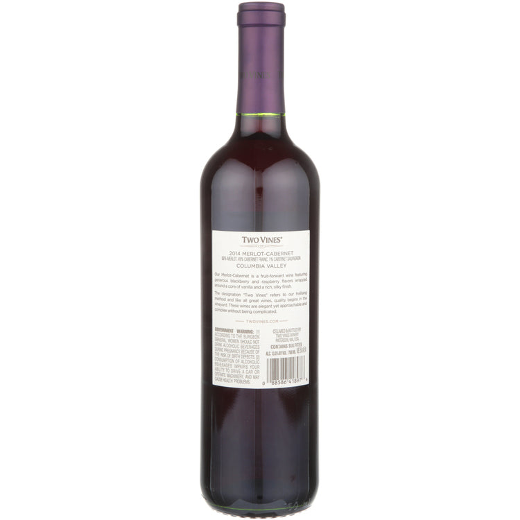 Two Vines Red Blend Columbia Valley - 750ML - Back