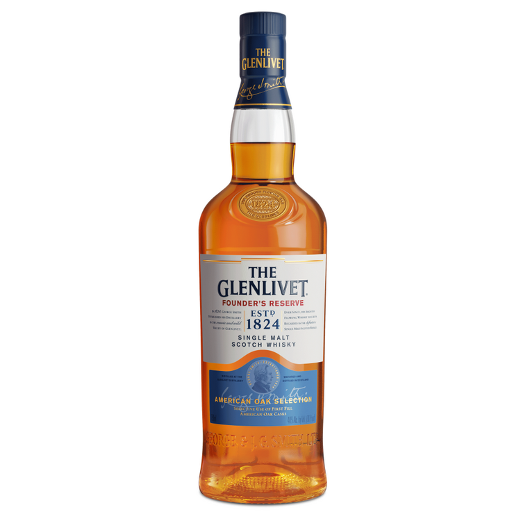 The Glenlivet Single Malt Scotch Founder's Reserve 80 With Carton - 750ML - Front