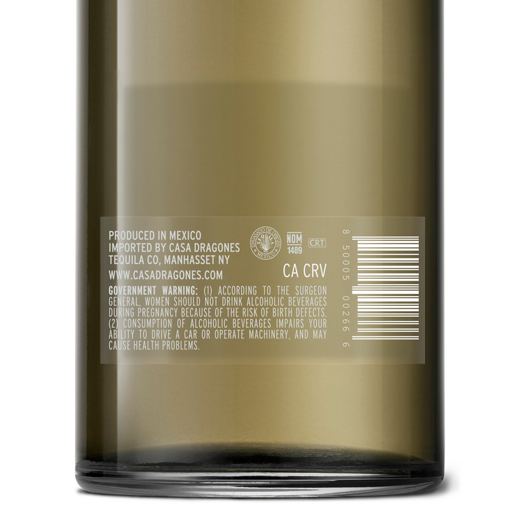 Casa Dragones Tequila Reposado 80 W/ Box - 1.75L - Back Label