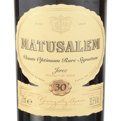 Gonzalez Byass Sherry Matusalem Vinum Optimum Rare Signatum 30 Yr - 375ML - Front Label