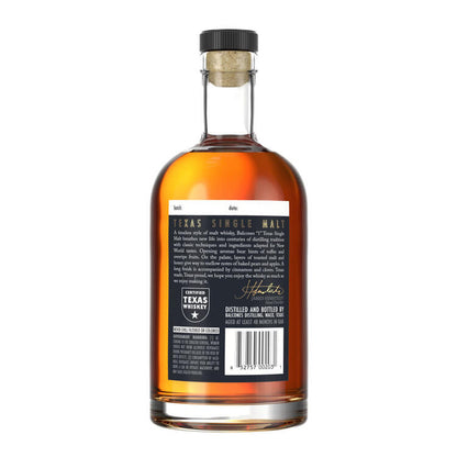 Balcones Texas Single Malt Whisky 1 Pot Distilled 106 - 750ML - Back