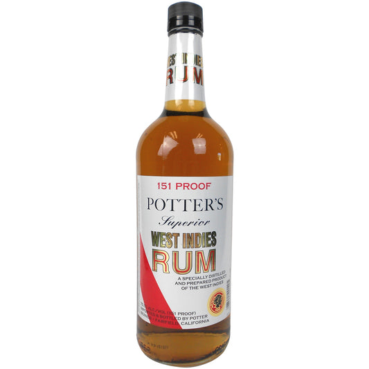 Potter'S Overproof Rum 151 - 1.0L