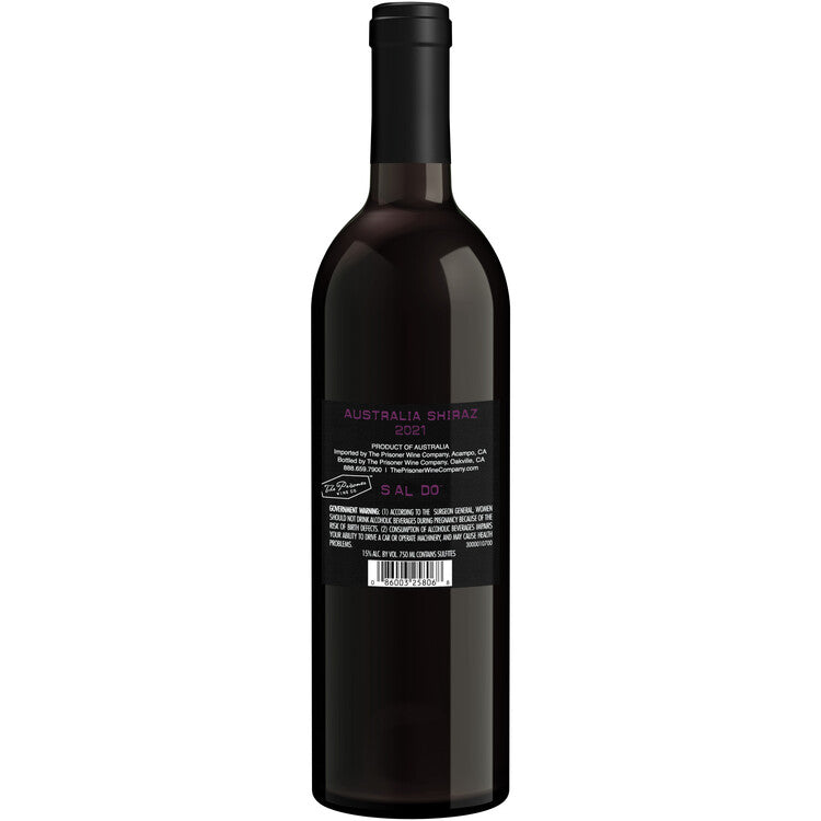 Saldo Shiraz Australia 2021 - 750ML - Back