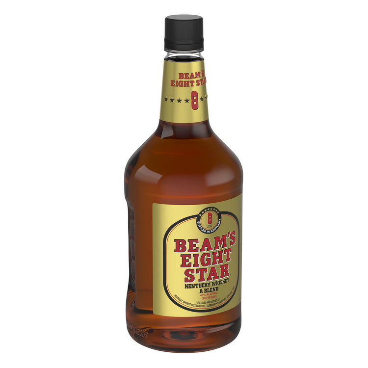 Beam's Eight Star Blended American Whiskey 80 - 1.75L - Front Label