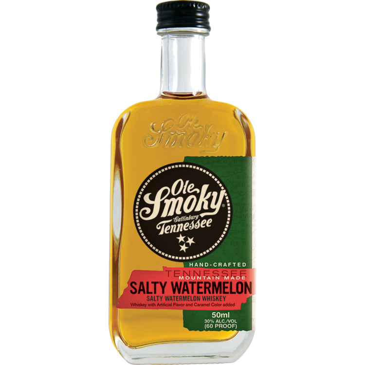 Ole Smoky Salty Watermelon Flavored Whiskey Mountain Made 60 - 50ML - Front Label