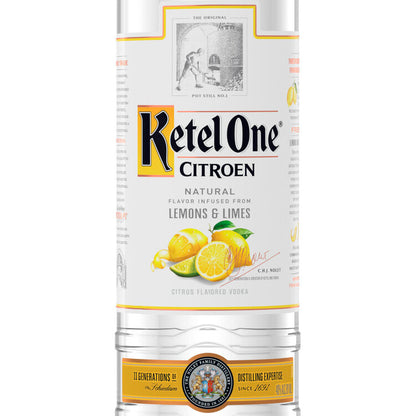 Ketel One Citrus Flavored Vodka Citroen 80 - 750ML - Front Label