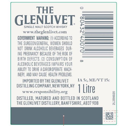 The Glenlivet Single Malt Scotch 12 Yr 80 No Carton - 1.0L