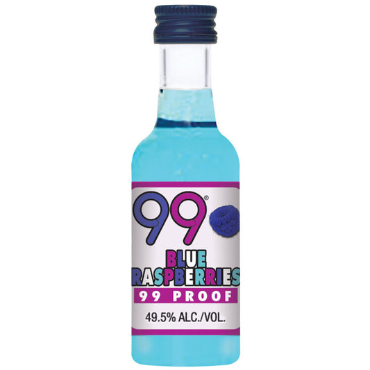 99 Brand Blue Raspberry Schnapps 99 - 50ML - Front