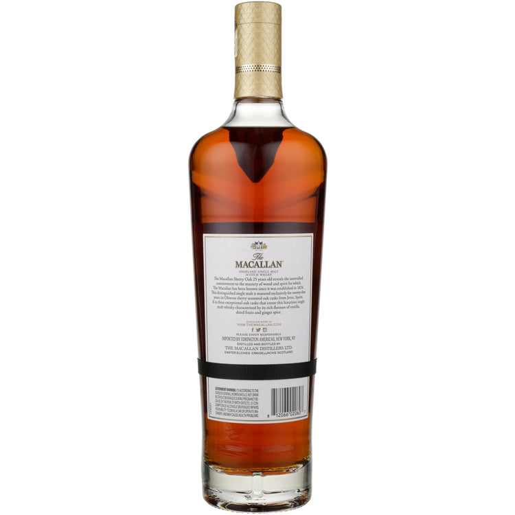 The Macallan Single Malt Scotch 25 Yr 86 - 750ML - Back