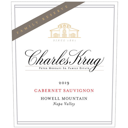 Charles Krug Cabernet Sauvignon Family Reserve Howell Mountain 2019 - 750ML