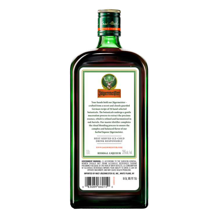 Jagermeister Herbal Liqueur 70 - 1.0L - Back