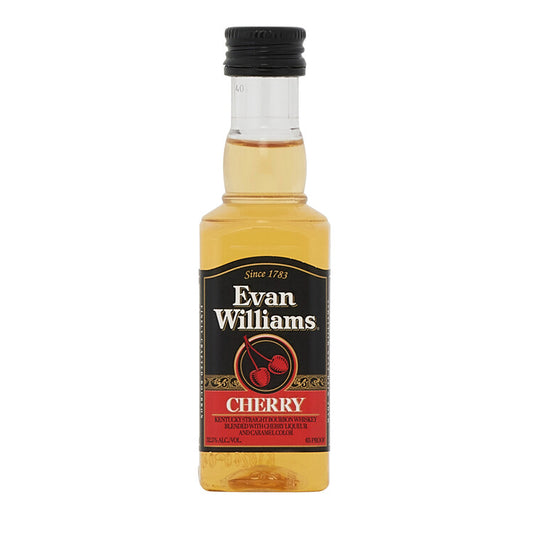 Evan Williams Cherry Whiskey Liqueur 65 - 50ML - Front