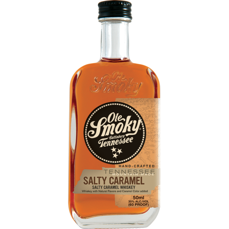 Ole Smoky Salty Caramel Flavored Whiskey Mountain Made 60 - 50ML - Front