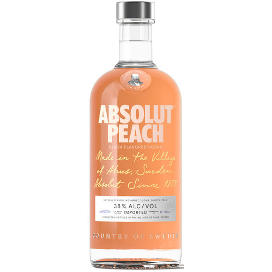Absolut Peach Flavored Vodka 76 - 750ML