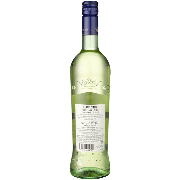 Blue Nun Riesling Rheinhessen - 750ML - Back