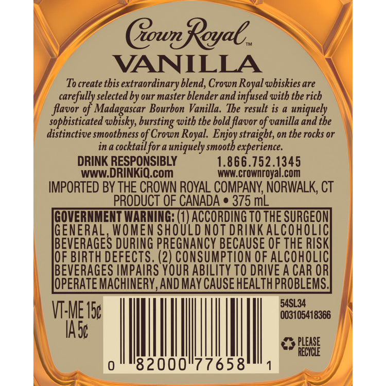 Crown Royal Vanilla Flavored Whisky 70 - 375ML