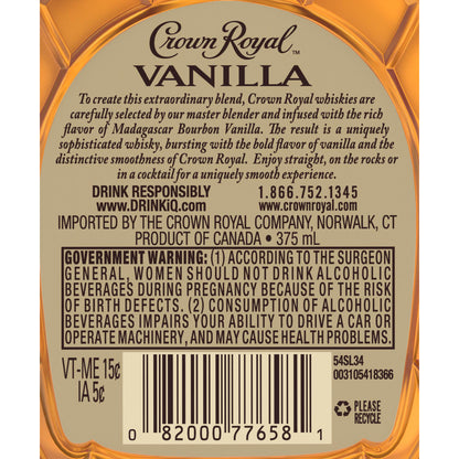 Crown Royal Vanilla Flavored Whisky 70 - 375ML
