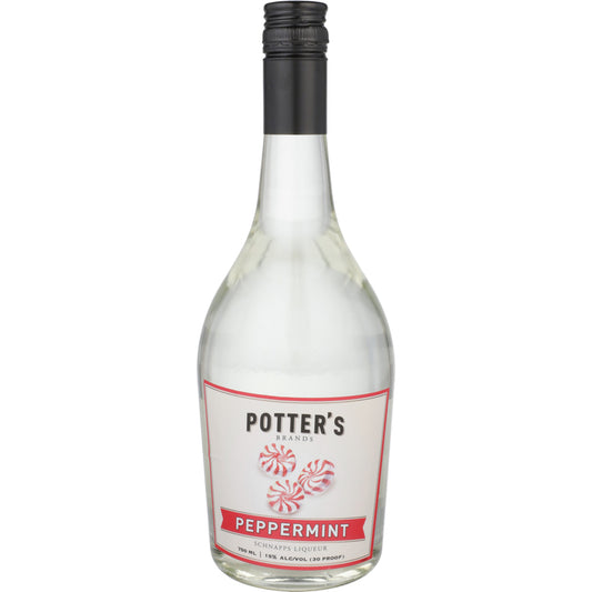 Potter's Peppermint Schnapps 30 - 750ML - Front