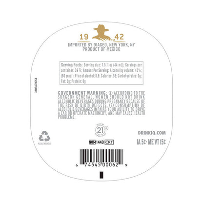 Don Julio Tequila Blanco 80 - 1.75L - Back Label