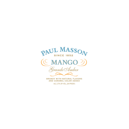 Paul Masson Mango Flavored Brandy Grande Amber 54 - 200ML - Front Label