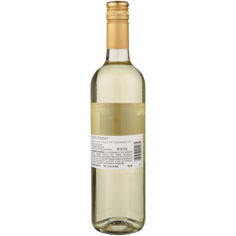 Vista Point Pinot Grigio/Colombard American - 750ML - Back