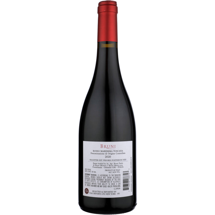 Bruni Maremma Toscana Rosso Magister 2020 - 750ML - Back
