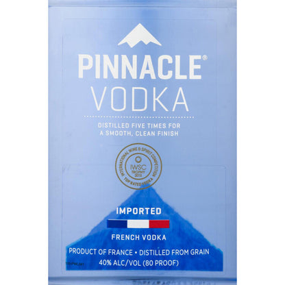 Pinnacle Vodka 80 - 375ML - Front Label