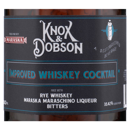 Knox & Dobson Improved Whiskey Cocktail 70.84 - 200ML - Front Label