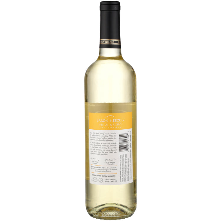 Baron Herzog Pinot Grigio Clarksburg - 750ML - Back