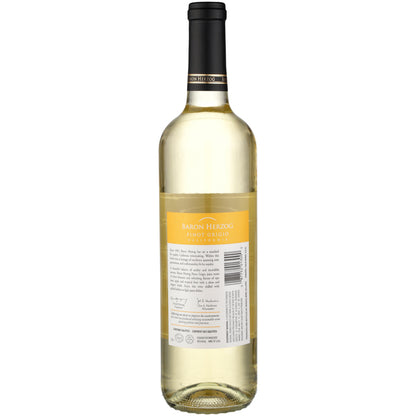 Baron Herzog Pinot Grigio Clarksburg - 750ML - Back