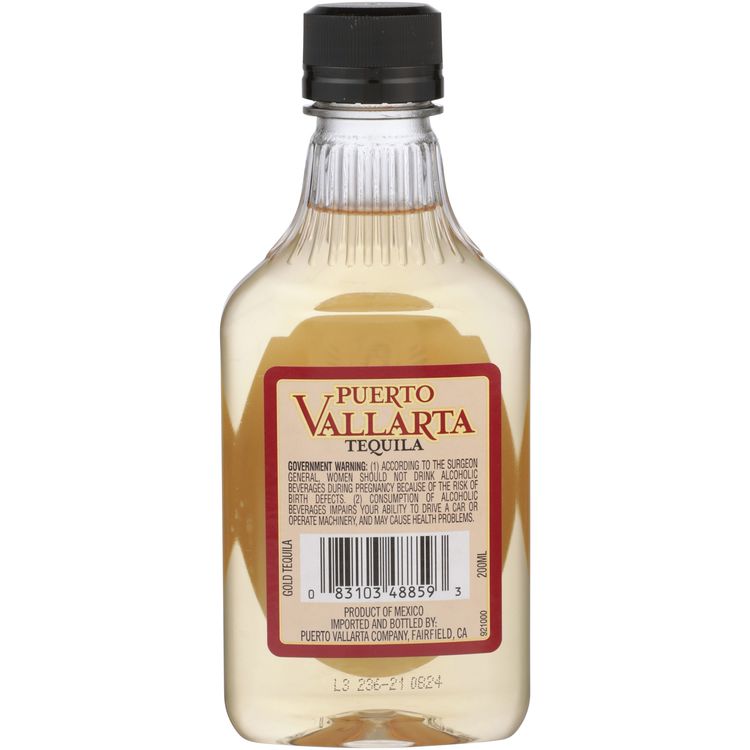 Puerto Vallarta Tequila Gold 80 - 200ML - Back