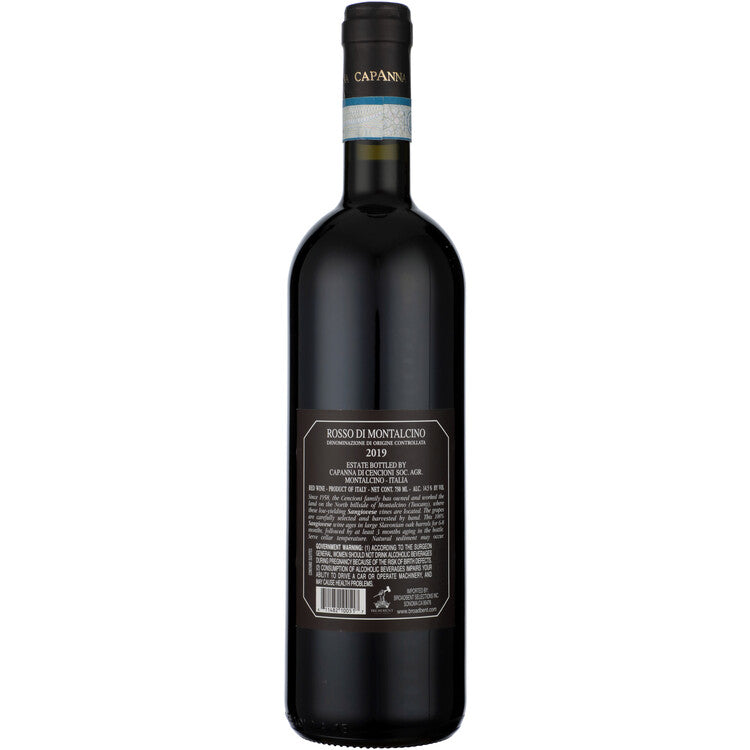 Capanna Rosso Di Montalcino 2022 - 750ML - Back