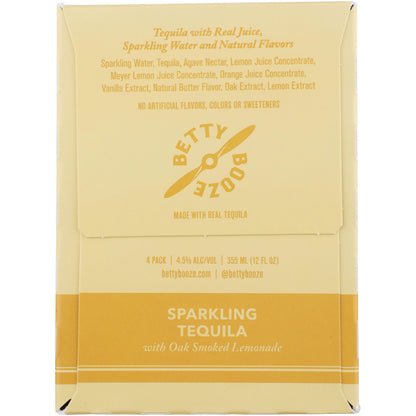 Betty Booze Sparkling Tequila With Oak Smoked Lemonade Cocktail - 355ML