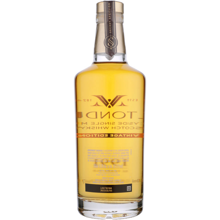 Miltonduff Single Malt Scotch Secret Speyside 1991 32 Yr 87.6 - 700ML - Back
