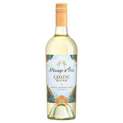 Menage A Trois White Wine Exotic Blend California - 750ML