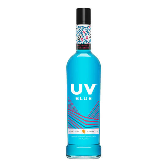 Uv Blue Raspberry Flavored Vodka 60 - 750ML - Front