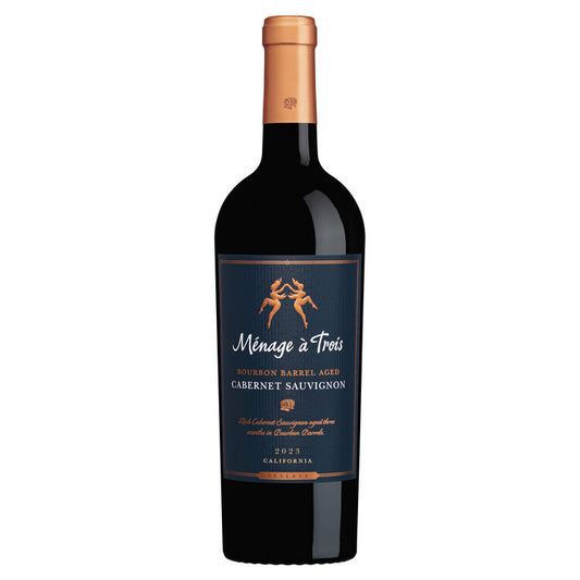 Menage A Trois Cabernet Sauvignon Aged 3 Months In Bourbon Barrels Lim - 750ML - Front