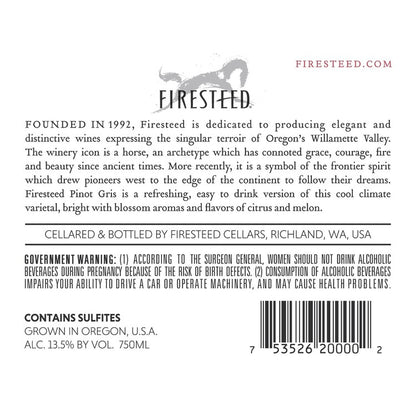 Firesteed Pinot Gris Willamette Valley 2021 - 750ML